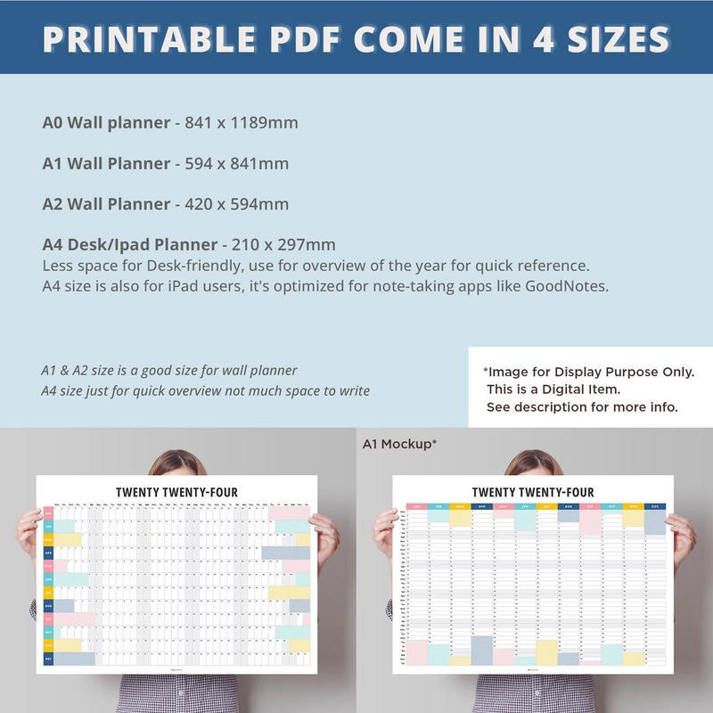 2024-es nagy falinaptár 2024-es feladatszervező átlátszó nyomtatási évtervező munka- és életajándék családoknak
