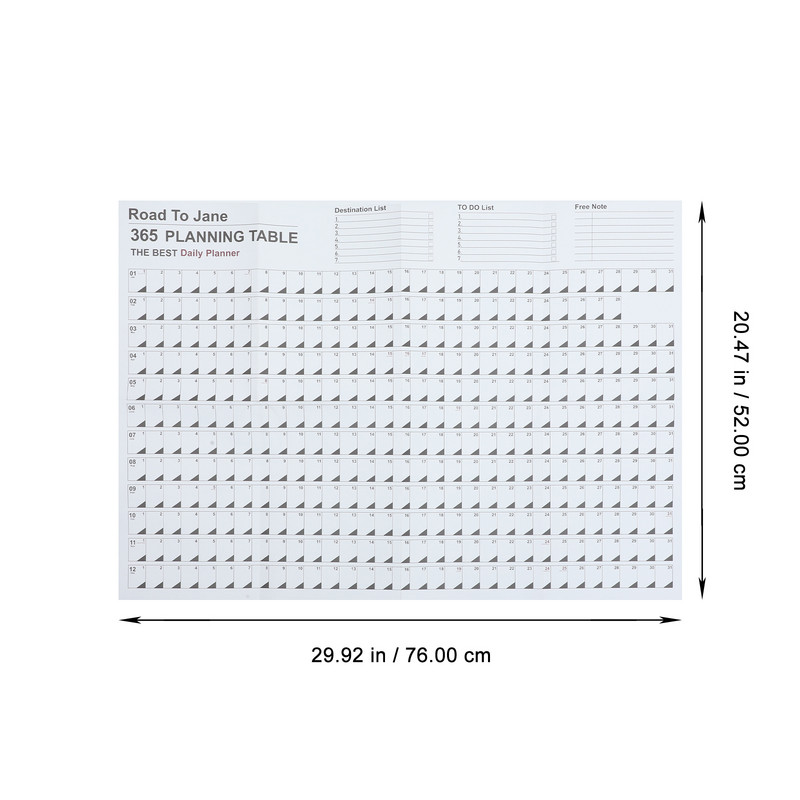 Veliki kalendar za 2024. godinu Zidni Novi godišnji dnevni planer List papir Dnevni plan Godišnje viseće planiranje Tjedni raspored