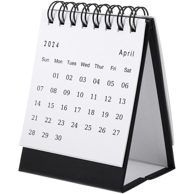 2024-es angol mini asztali naptár dekorációs naptár asztali asztali álló lapos papír miniatűr irodai jegyzet naptár tanulástervező