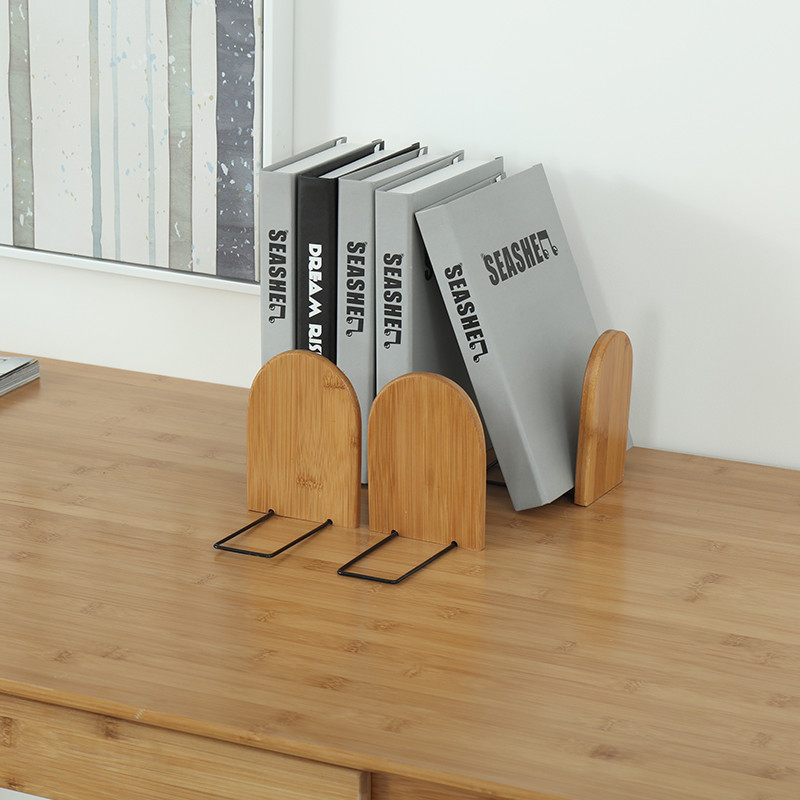 Nature Bamboo asztali rendszerező könyvvégek könyvvégek állványtartó polc könyvespolc Otthoni irodai írószer dekoráció