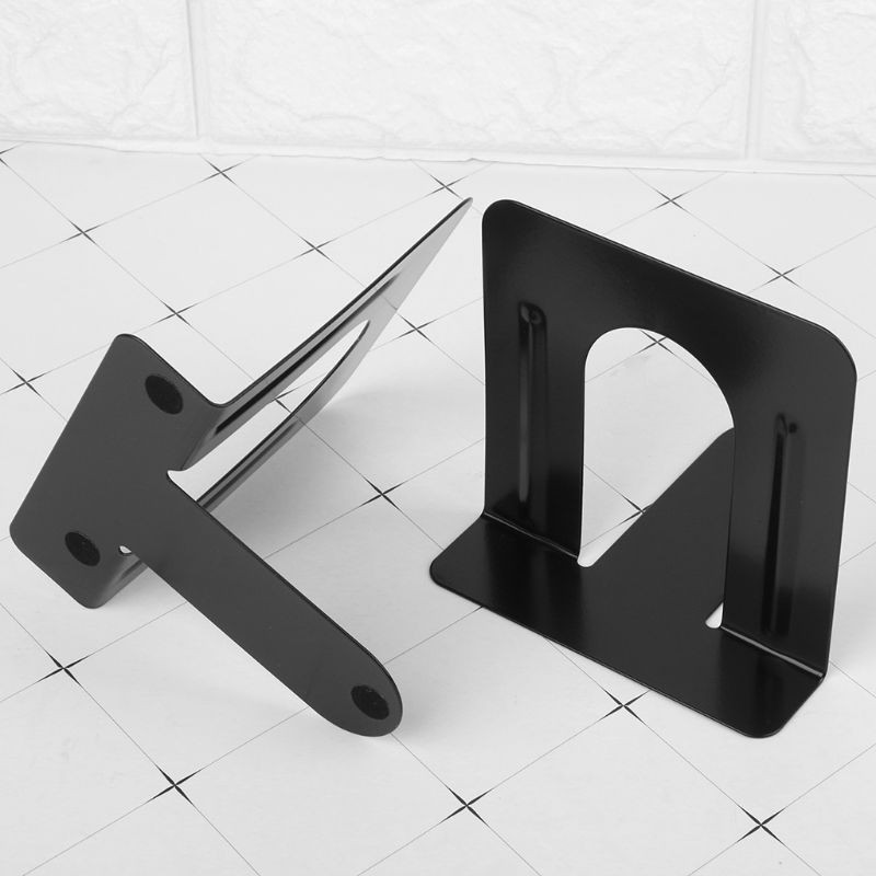 2 db-os fém könyvtartó készlet, rozsdamentes acél könyvdugó Magazin könyvkönyvtartó otthoni irodai asztali díszek