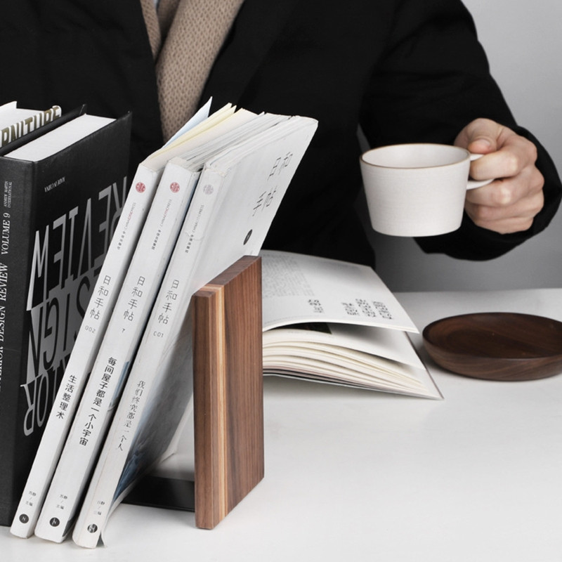 Βαρέως τύπου Ξύλινο Βιβλιοθήκη με Μεταλλική Βάση Περιοδικό Βιβλιοθήκη Βιβλιοθήκη Δώρο Βιβλιοθήκη Γραφείο Διακοσμητικά για Φοιτητές Dropshipping