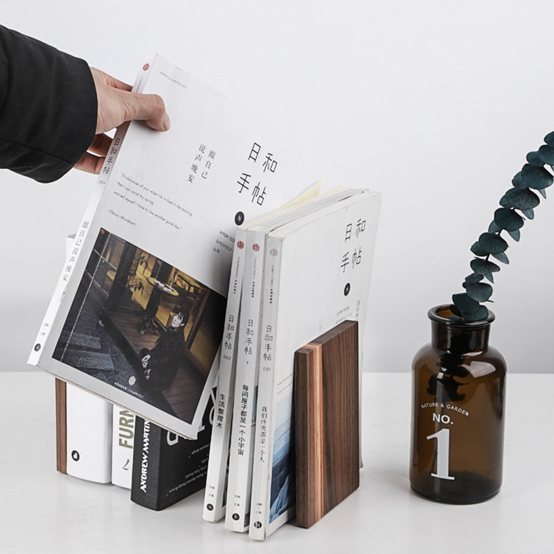 Βαρέως τύπου Ξύλινο Βιβλιοθήκη με Μεταλλική Βάση Περιοδικό Βιβλιοθήκη Βιβλιοθήκη Δώρο Βιβλιοθήκη Γραφείο Διακοσμητικά για Φοιτητές Dropshipping