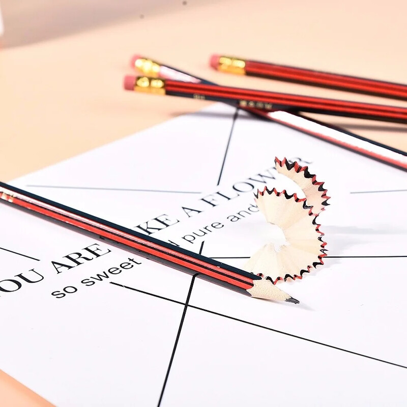 10 бр. / Партида Молив за скици HB Дървени графити с гумичка Детски рисунки Писане Канцеларски материали Ученически пособия