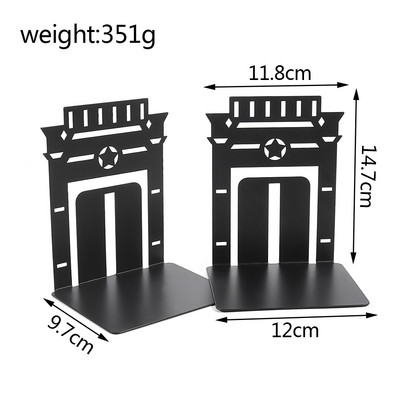 2db Exquisite fém könyvtartók Nagy teherbírású könyvtartók könyvespolcokhoz Otthoni irodai könyvtartók férfiaknak Női dekoratív könyvespolcok