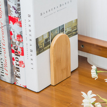 Nature Bamboo Настолен органайзер Офис Домашни книгоразделители Краища на книги Стойка Държач Рафт Поставка за книги