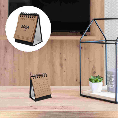 2024 Small Desk Calendar Έτος The Dragon Desktop Calendar Stand Up Ημερολόγιο Μηνιαίο Desk Pad Αγγλικό Ημερολόγιο