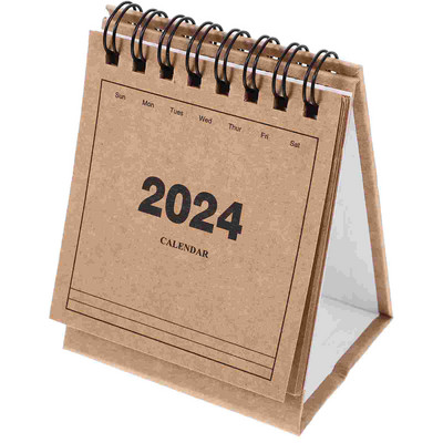 2024 Small Desk Calendar Έτος The Dragon Desktop Calendar Stand Up Ημερολόγιο Μηνιαίο Desk Pad Αγγλικό Ημερολόγιο