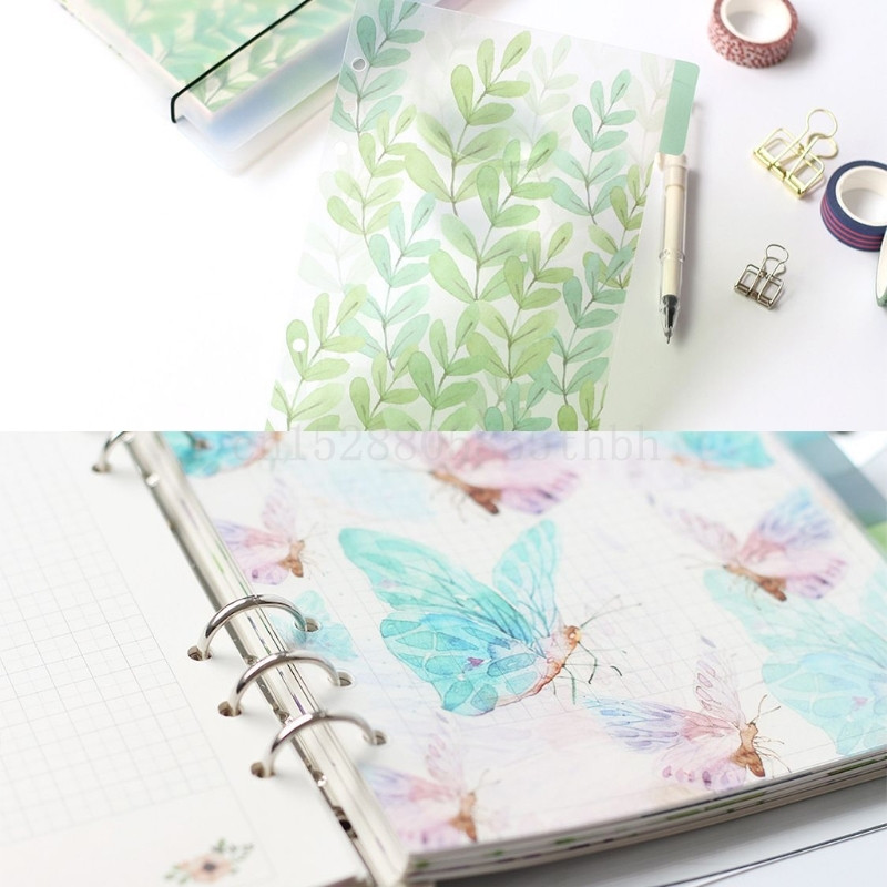 A5 A6 A7 Catoon skaidraus skirstytuvo rodyklės puslapiai Klasifikuotas rūšiuotojas 6 skylių segtuvui