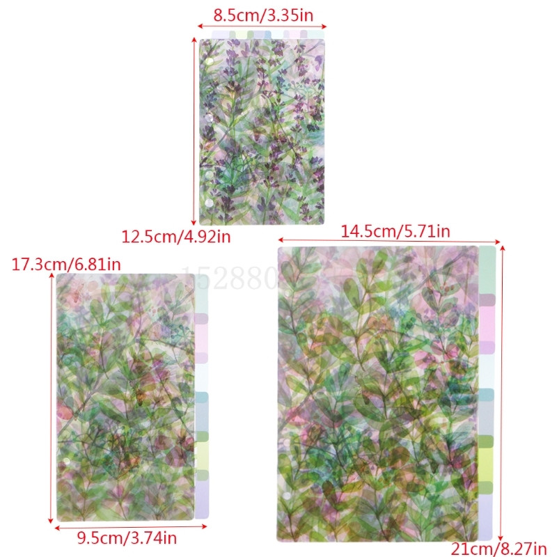 A5 A6 A7 Catoon skaidraus skirstytuvo rodyklės puslapiai Klasifikuotas rūšiuotojas 6 skylių segtuvui