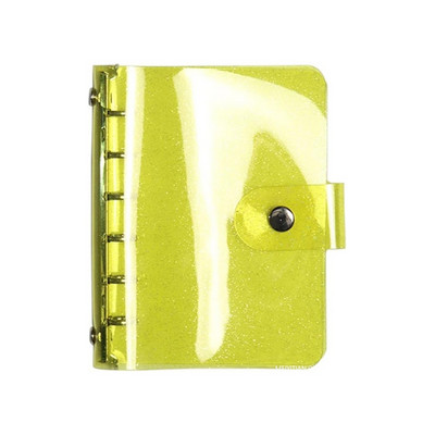 A5 A6 A7 Mini Clear Glitter Binder Κάλυμμα Loose-Leaf Κάλυμμα Notebook Προστατευτικό Κλείσιμο με κούμπωμα PVC 6 οπές Φάκελοι πλήρωσης φακέλων