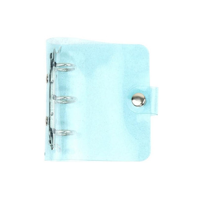 A5 A6 A7 Mini Clear Glitter Binder Κάλυμμα Loose-Leaf Κάλυμμα Notebook Προστατευτικό Κλείσιμο με κούμπωμα PVC 6 οπές Φάκελοι πλήρωσης φακέλων