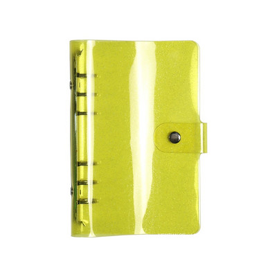 A5 A6 A7 Mini Clear Glitter Binder Κάλυμμα Loose-Leaf Κάλυμμα Notebook Προστατευτικό Κλείσιμο με κούμπωμα PVC 6 οπές Φάκελοι πλήρωσης φακέλων