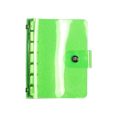 A5 A6 A7 Mini Clear Glitter Binder Κάλυμμα Loose-Leaf Κάλυμμα Notebook Προστατευτικό Κλείσιμο με κούμπωμα PVC 6 οπές Φάκελοι πλήρωσης φακέλων