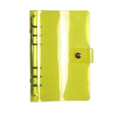 A5 A6 A7 Mini Clear Glitter Binder Κάλυμμα Loose-Leaf Κάλυμμα Notebook Προστατευτικό Κλείσιμο με κούμπωμα PVC 6 οπές Φάκελοι πλήρωσης φακέλων