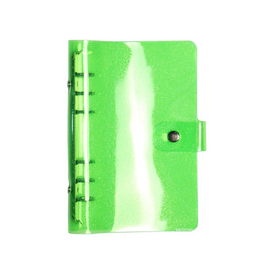 A5 A6 A7 Mini Clear Glitter Binder Κάλυμμα Loose-Leaf Κάλυμμα Notebook Προστατευτικό Κλείσιμο με κούμπωμα PVC 6 οπές Φάκελοι πλήρωσης φακέλων