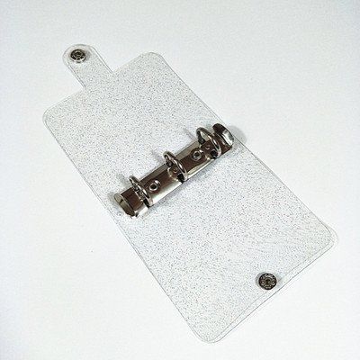 A5 A6 A7 Mini Clear Glitter Binder Κάλυμμα Loose-Leaf Κάλυμμα Notebook Προστατευτικό Κλείσιμο με κούμπωμα PVC 6 οπές Φάκελοι πλήρωσης φακέλων