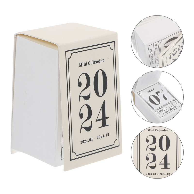 Mini Desk Calendar Καθημερινό Επιτραπέζιο Tearable Clear Printing Πρόγραμμα Προγραμματισμός Delicate