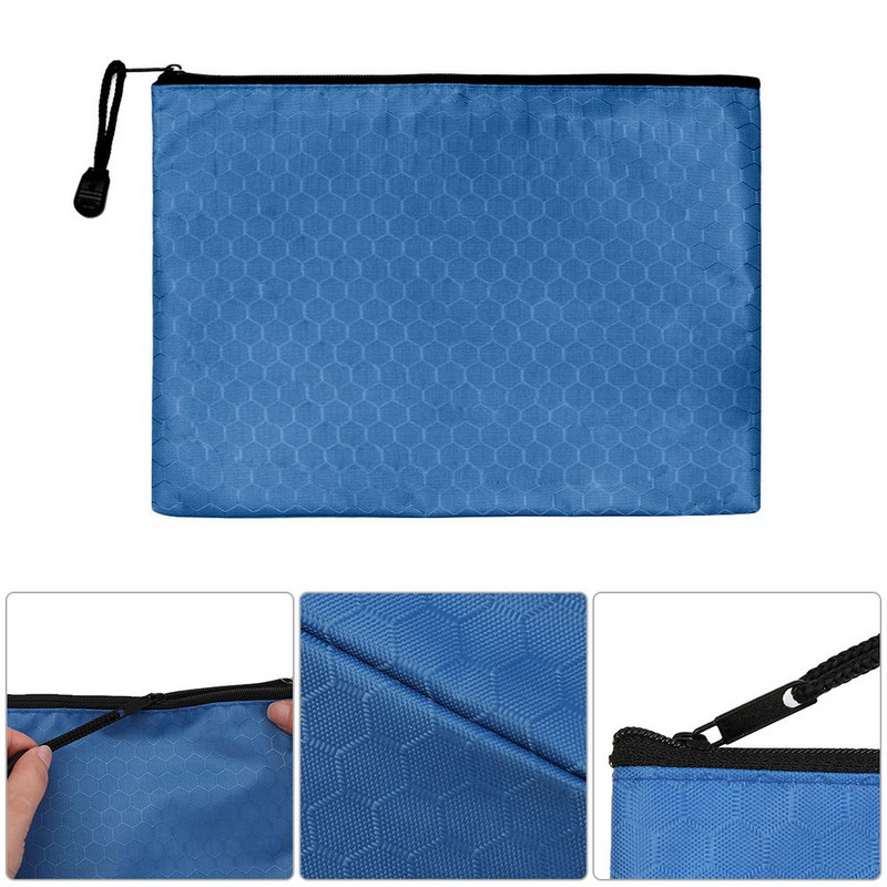 A4 A5 B6 irattáska Oxford szövet vízálló cipzáras táska Írószer táska irattartó mappák információs táska irodai kellékek