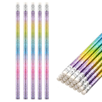 12 ΤΕΜ Starry Sky Rainbow Pencil HB Gradient Cute Pencils Πολύχρωμο Σετ μολύβι σχεδίου για Παιδιά Μαθητικά Σκίτσο Σχολικά Προμήθειες