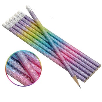 12 ΤΕΜ Starry Sky Rainbow Pencil HB Gradient Cute Pencils Πολύχρωμο Σετ μολύβι σχεδίου για Παιδιά Μαθητικά Σκίτσο Σχολικά Προμήθειες