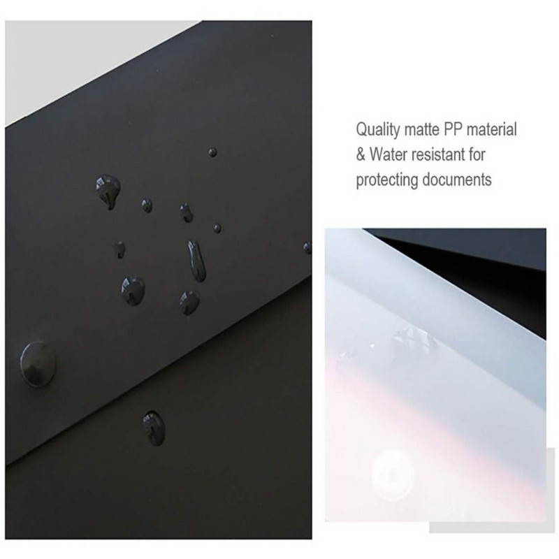 A4 A5 failų aplanko kišenės Striukė plastikinis vokas plokščias dokumentų tvarkytuvas su užsegimu spragtelėjusiu mygtuku