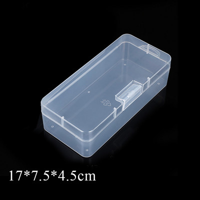Többfunkciós írószer tárolódoboz gemkapocs toll matrica rendező átlátszó doboz PP négyszögletes asztali tárolódoboz diákkellék