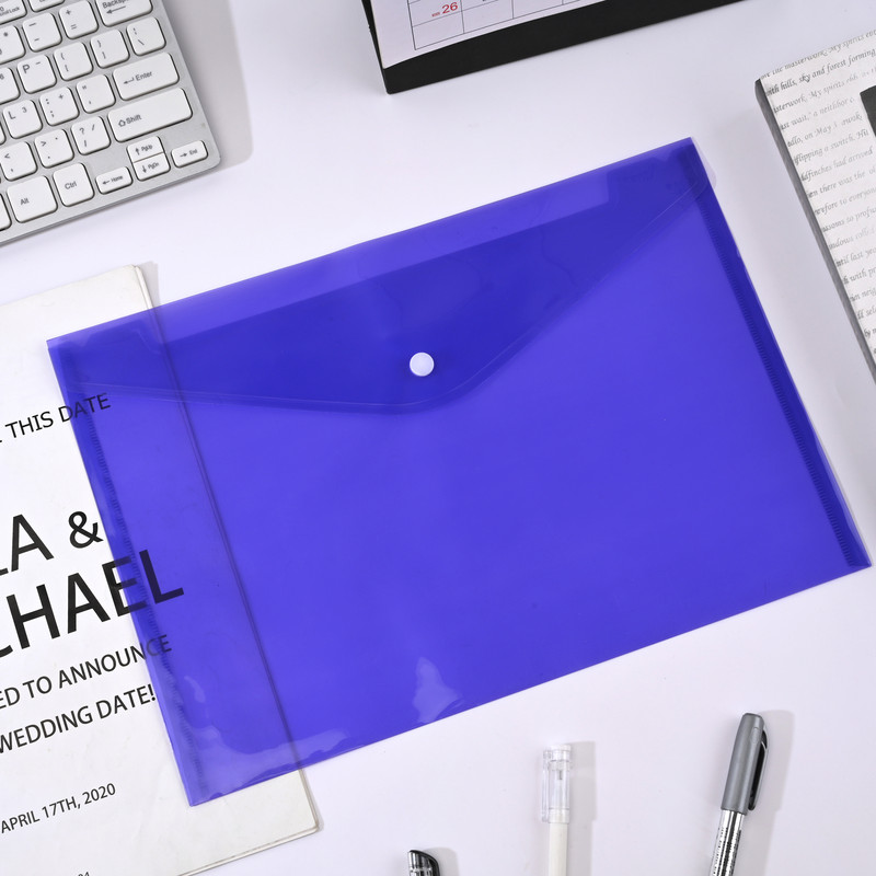 A4 Prozirna torba za dokumente 6 boja Papirna mapa datoteka Omotnica za pisma Džepovi Spajalice Skladištenje knjiga Pribor za pisanje Školski uredski pribor