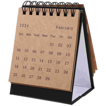 Календар Декоративен настолен календар Малък малък настолен календар Настолен календар Стоящ настолен календар 2023-2024 за дома Настолна маса