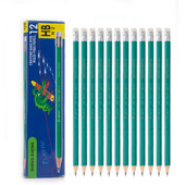 12 darab/szett HB műanyag ólomceruza radírral tanulók írás vázlatrajz, faceruza gyerekeknek