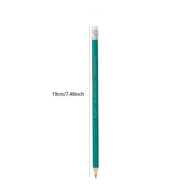 12 darab/szett HB műanyag ólomceruza radírral tanulók írás vázlatrajz, faceruza gyerekeknek