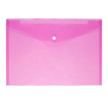 Φάκελος φακέλου 5 ΤΕΜ A4 Poly με Κουμπί Snap Clear αδιάβροχο πλαστικό προστατευτικό εγγράφων για οργάνωση γραφείου σχολείου