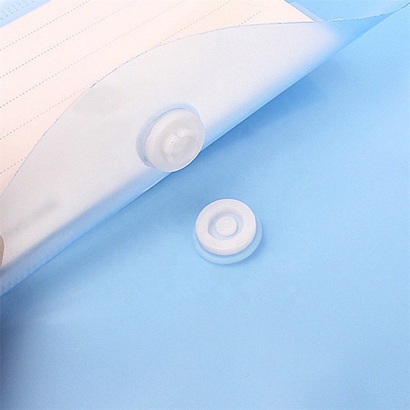 Φάκελος φακέλου 5 ΤΕΜ A4 Poly με Κουμπί Snap Clear αδιάβροχο πλαστικό προστατευτικό εγγράφων για οργάνωση γραφείου σχολείου