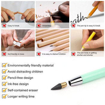 Eternal Pencil Special HB Pencil No Need To Sharp The Endless Pencil Μολύβια χωρίς μόλυβδο μελάνι για μαθητές Δημοτικού
