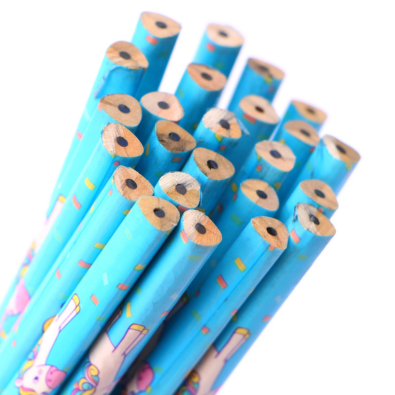 12Pcs/Set Cute Kawaii Cartoon Unicorn Pencil HB Sketch Items Рисуване на канцеларски материали Студент Училищни офис консумативи за деца Подарък
