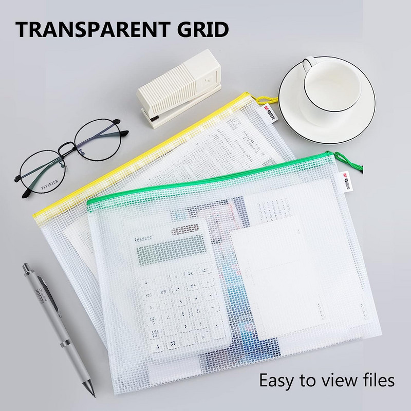 A3 A4 A5 plastikinis aplankas, failas, vokas, polietileno raštinės reikmenų saugykla, vandeniui atsparus užtrauktukas PVC organizatorius krepšys dokumentų popierius biuras