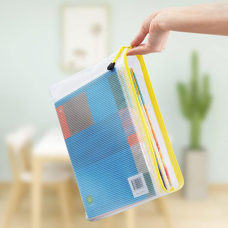 A3 A4 A5 plastikinis aplankas, failas, vokas, polietileno raštinės reikmenų saugykla, vandeniui atsparus užtrauktukas PVC organizatorius krepšys dokumentų popierius biuras