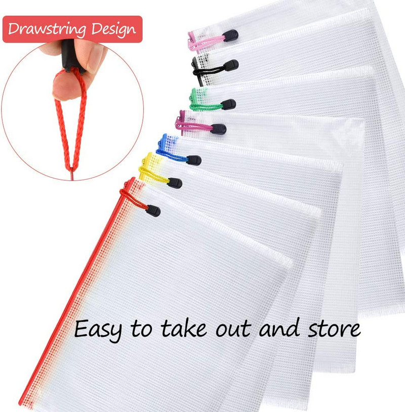 A3 A4 A5 plastikinis aplankas, failas, vokas, polietileno raštinės reikmenų saugykla, vandeniui atsparus užtrauktukas PVC organizatorius krepšys dokumentų popierius biuras