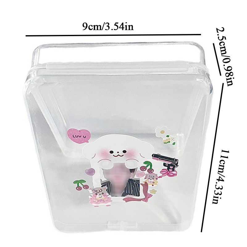 Ins Photocards Storage Box Transparent Flip Storage Case Idol Photocard Holder Storage Organizer Classification Box Канцеларски материали