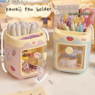 MINKYS Kawaii Piggy Storage Box Θήκη Στυλό Υπνοδωμάτιο Ατζέντα Ατζέντα Σχολικό Γραφείο Γραφείο