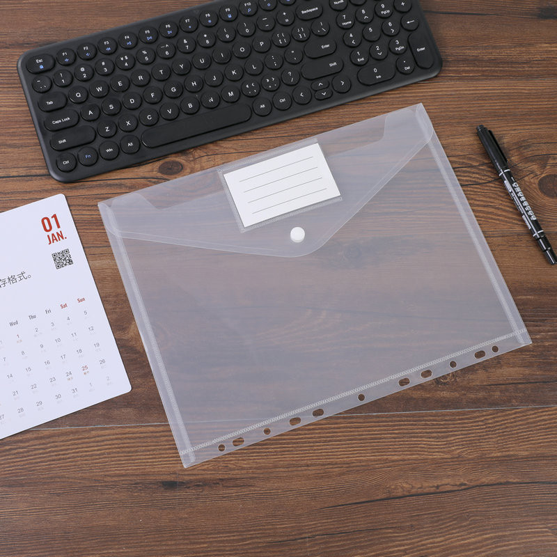 A4-es átlátszó pattintható irattartó táska Diák teszt papírzacskó 11 lyukú kártyakártya névjegykártya irattáska irattartó termékek