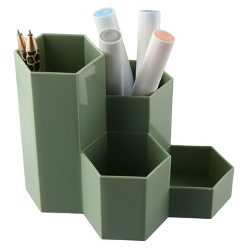 Πράσινο Οργανωτής γραφείου πολλαπλών λειτουργιών New Plastics Cover χαριτωμένο θήκη για στυλό Αποθήκευση μακιγιάζ Γραφείο