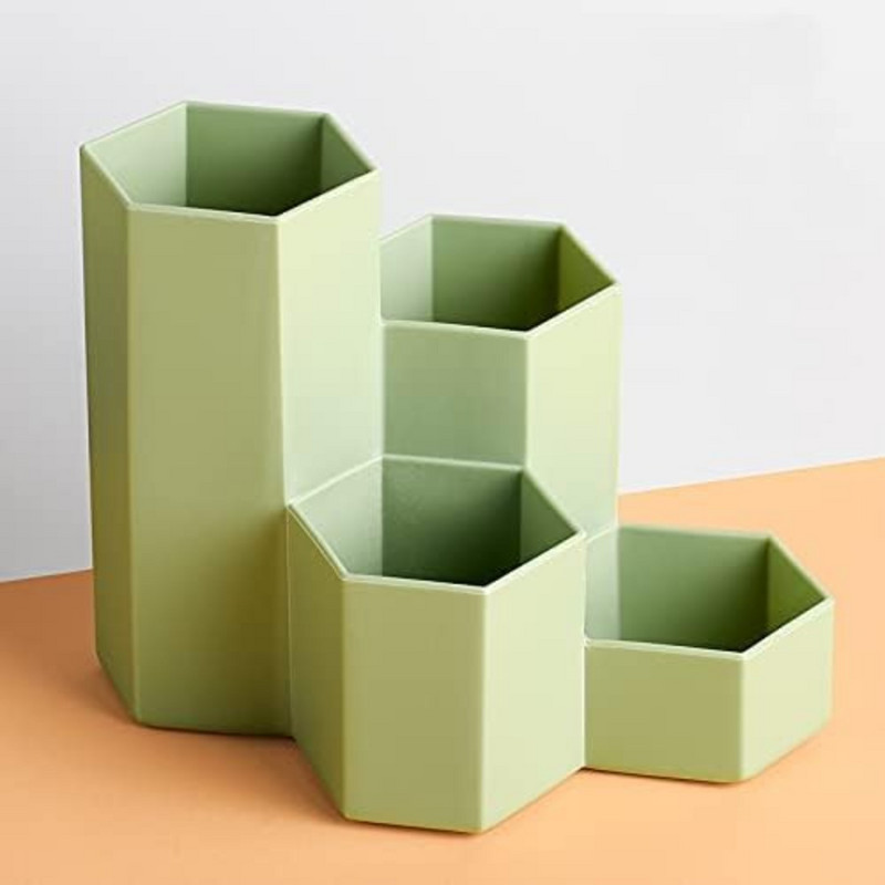 Zöld Többfunkciós asztali rendszerező Új műanyag borítás aranyos tolltartó Sminktároló Iroda