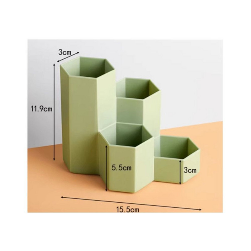 Zöld Többfunkciós asztali rendszerező Új műanyag borítás aranyos tolltartó Sminktároló Iroda