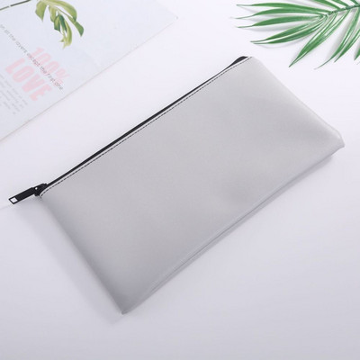 Чанта за банкови депозити с цип Офис продукти PU кожена торбичка за пари и монети Полезна чанта Банкови пликове с цип