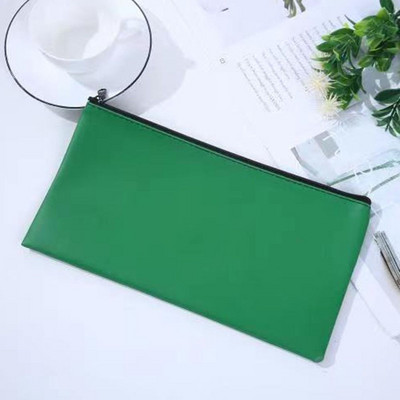 Чанта за банкови депозити с цип Офис продукти PU кожена торбичка за пари и монети Полезна чанта Банкови пликове с цип