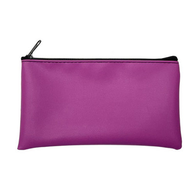 Чанта за банкови депозити с цип Офис продукти PU кожена торбичка за пари и монети Полезна чанта Банкови пликове с цип