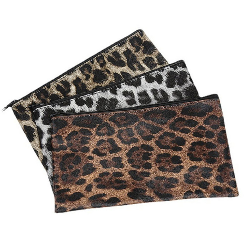 Чанта за банкови депозити с цип Офис продукти PU кожена торбичка за пари и монети Полезна чанта Банкови пликове с цип