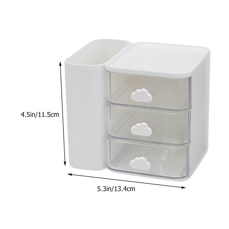 Háztartási asztalrendező Fiók kialakítású tárolótartó Sminktároló doboz Dekoratív asztali rendszerező