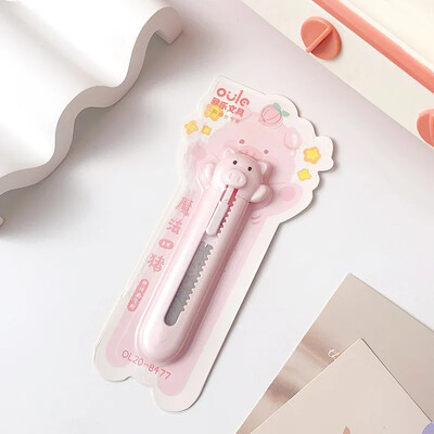 1 PC Mini Lovely Utility Knife Kawai Piggy Rabbit Cutter Box Lovely Stationery Πτυσσόμενο μαχαίρι Χαριτωμένο χαρτοκόπτη Μαθητικές προμήθειες